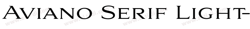 Aviano Serif Light字体转换
